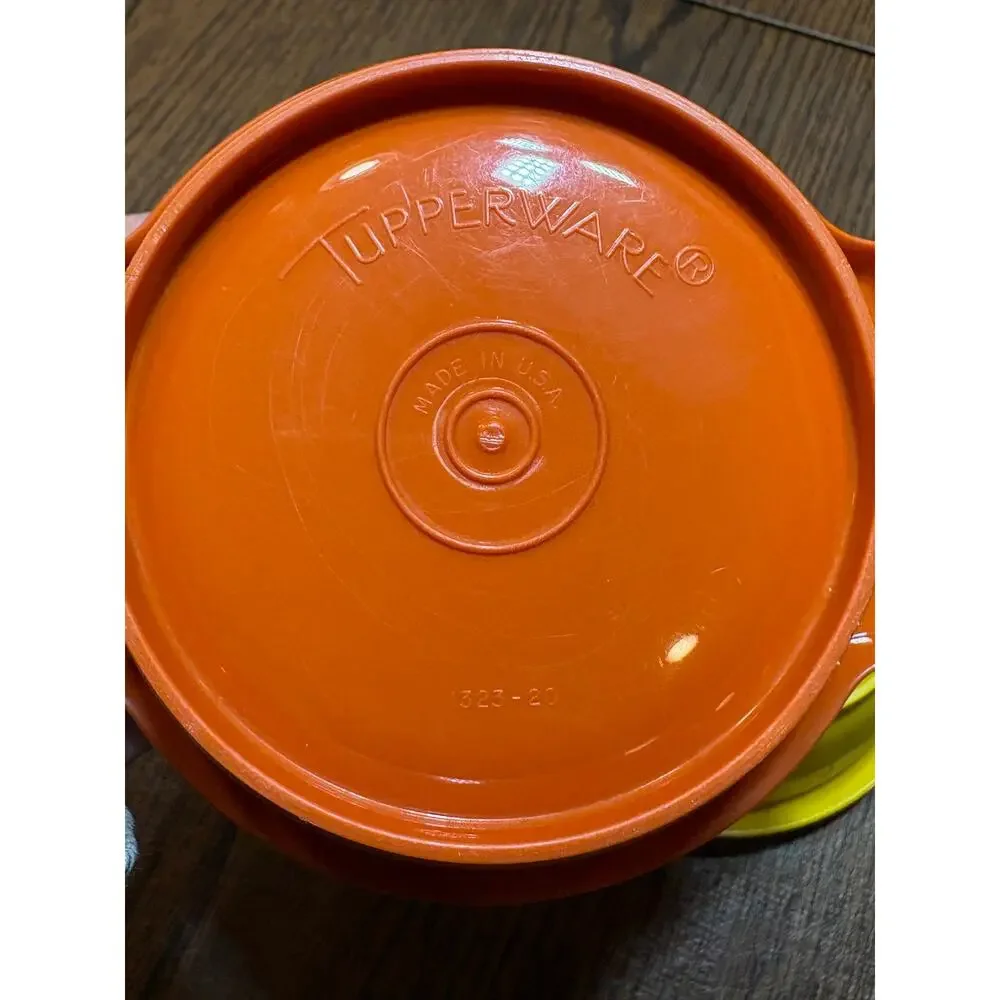 Vintage Tupperware #1323 Harvest Colors Nesting Bowl Set of 3-No lids